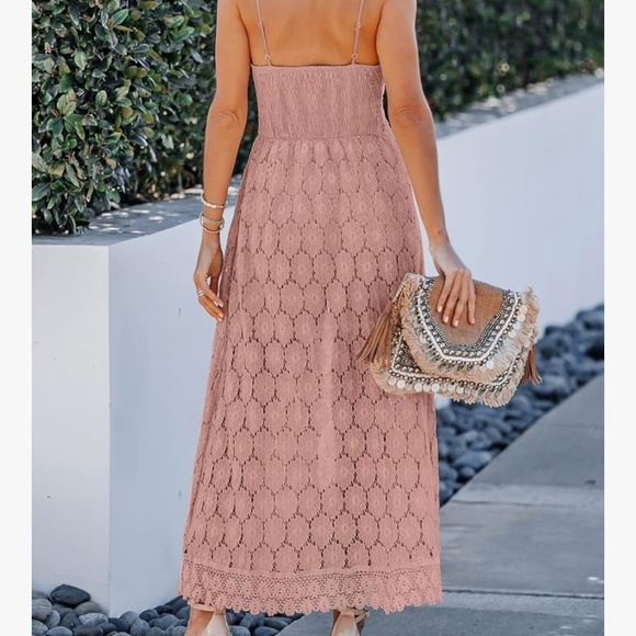 CUPSHE Women's Jumpsuit Summer Slip V Neck Backless Maxi - Picture 3 of 6